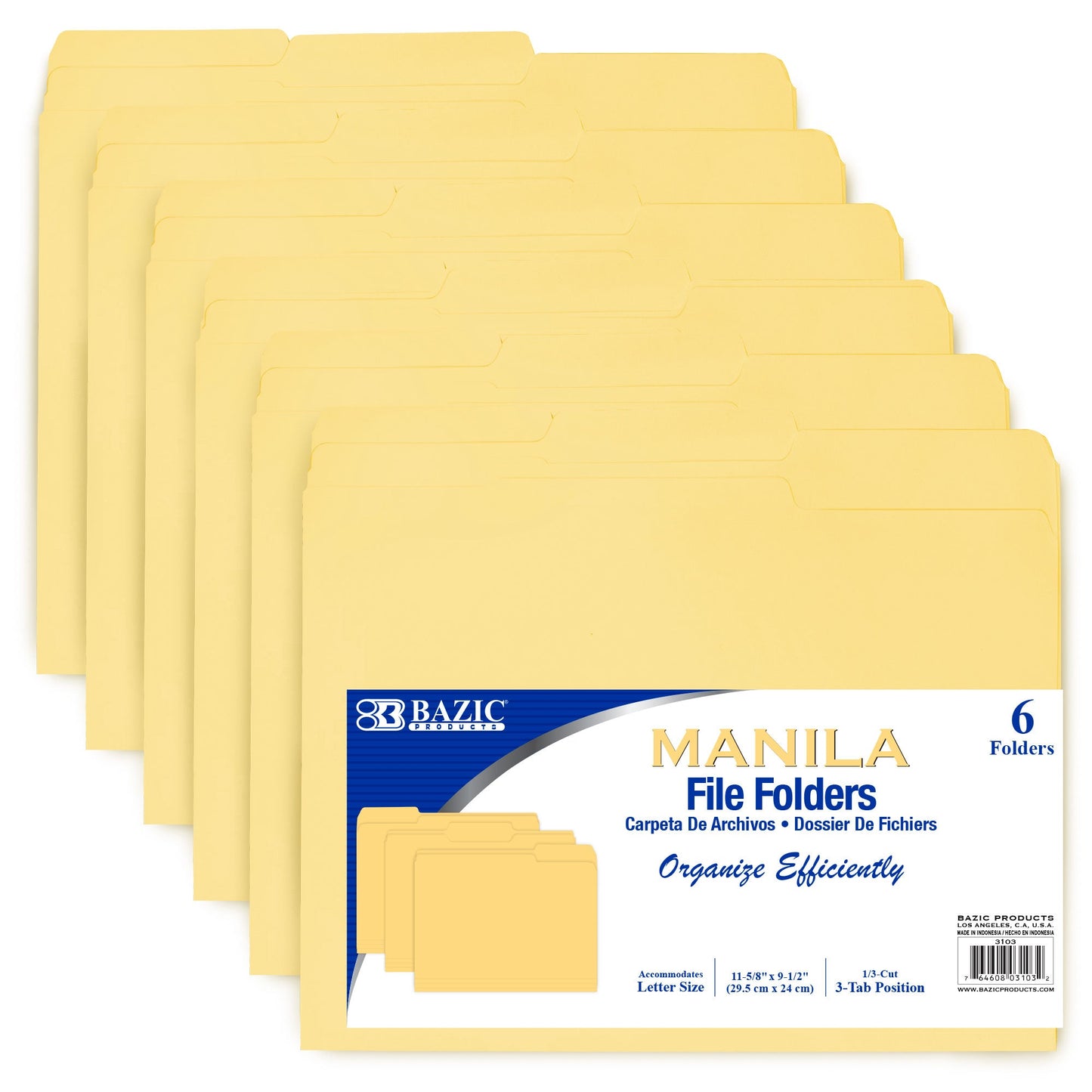Bazic Manila Folders - 9 Counts