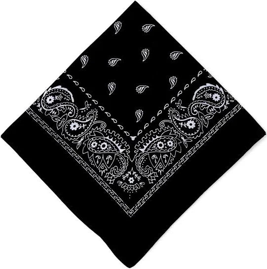Bandana - Black color - 1 dozen
