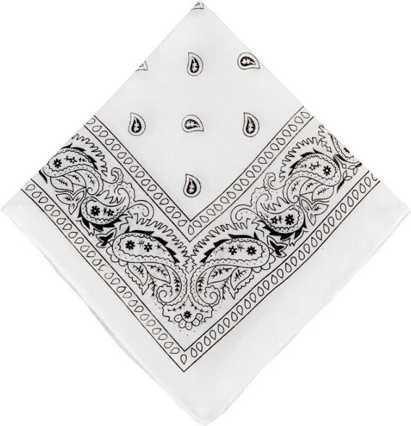 Bandana - White color - 1 dozen